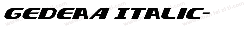 GedeaA Italic字体转换